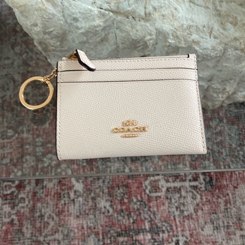 Coach White Leather card case